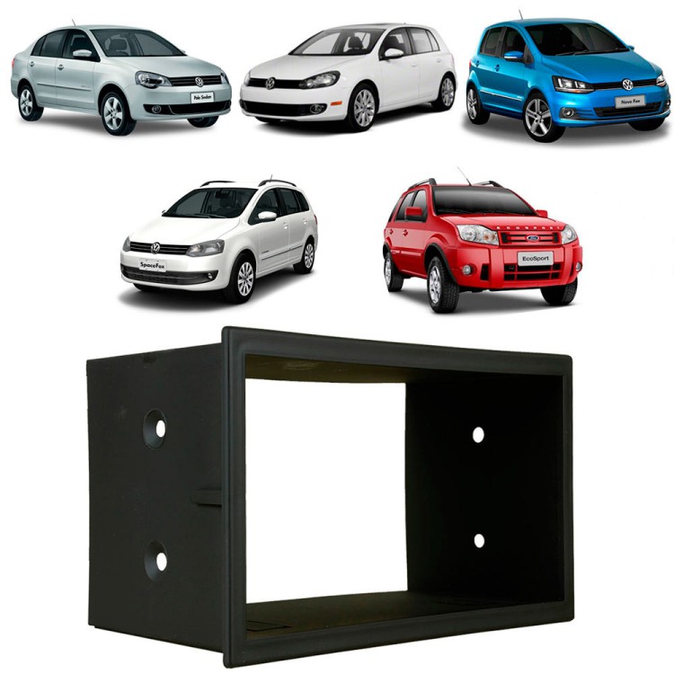 Moldura 2 DIN P\Polo\Golf\Fox\Ecosport\Fiesta\Bora Fiamon 846