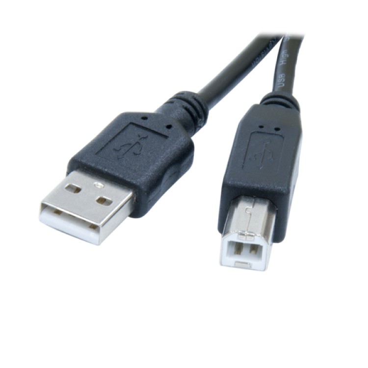 Cabo Extensor 2.0 USB Evus C-006 A Macho x B Macho Preto 1,8m