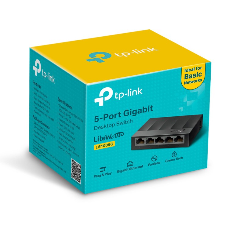 Switch 5 Portas tp-link LiteWave LS1005G gigabit 10/100/1000Mbps