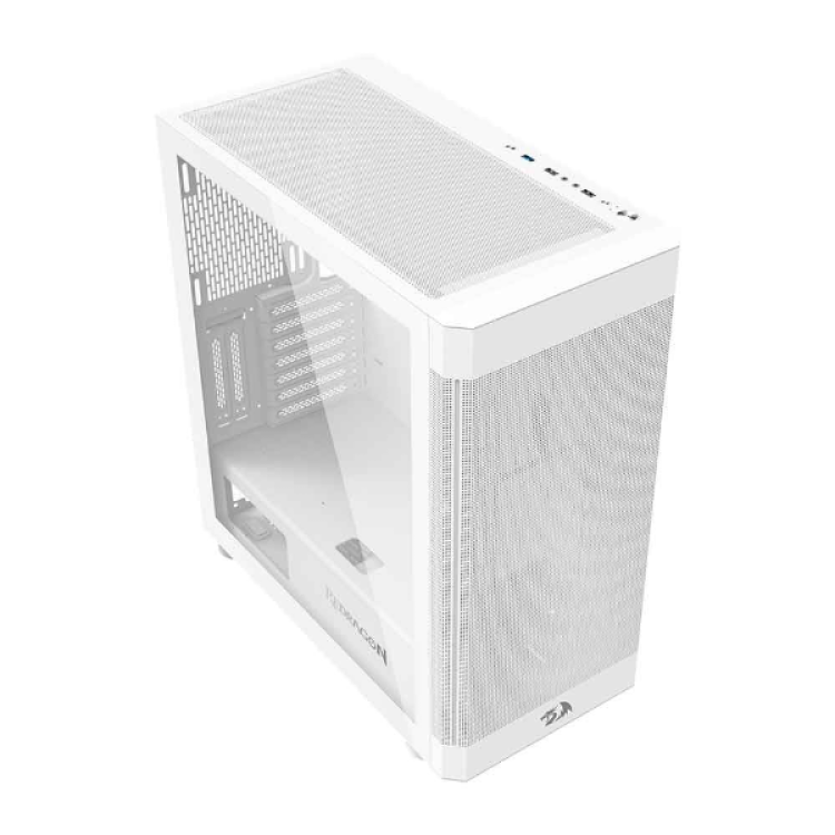 Gabinete Gamer Redragon Aeroglass, Mid Tower, E-ATX, Lateral em Vidro Temperado, Branco - CA-602W