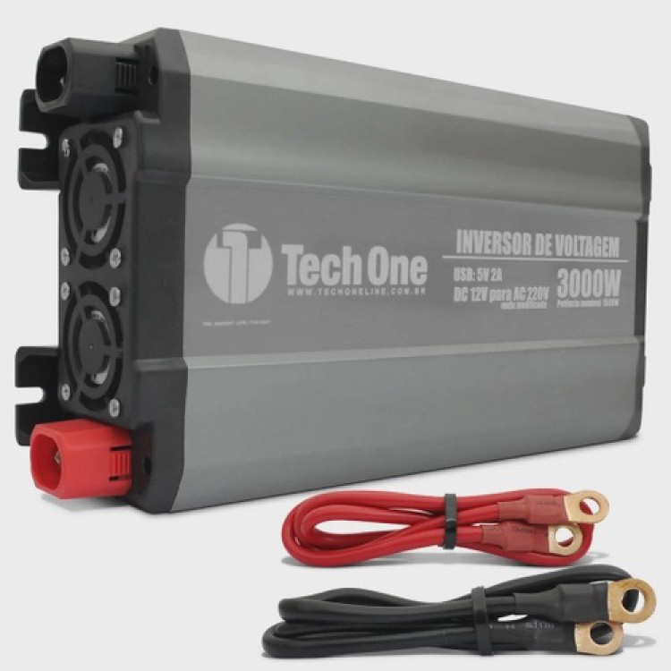 Inversor Tech One 300w 12v Para 110v Conversor Tomada Usb