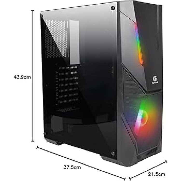 Gabinete Gamer Fortrek Mid Tower Black Hawk Rgb Preto