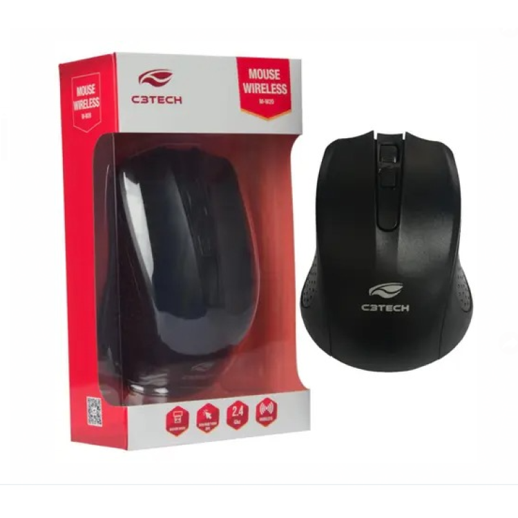 Mouse Sem Fio RC Nano M-W20BK Preto - C3Tech