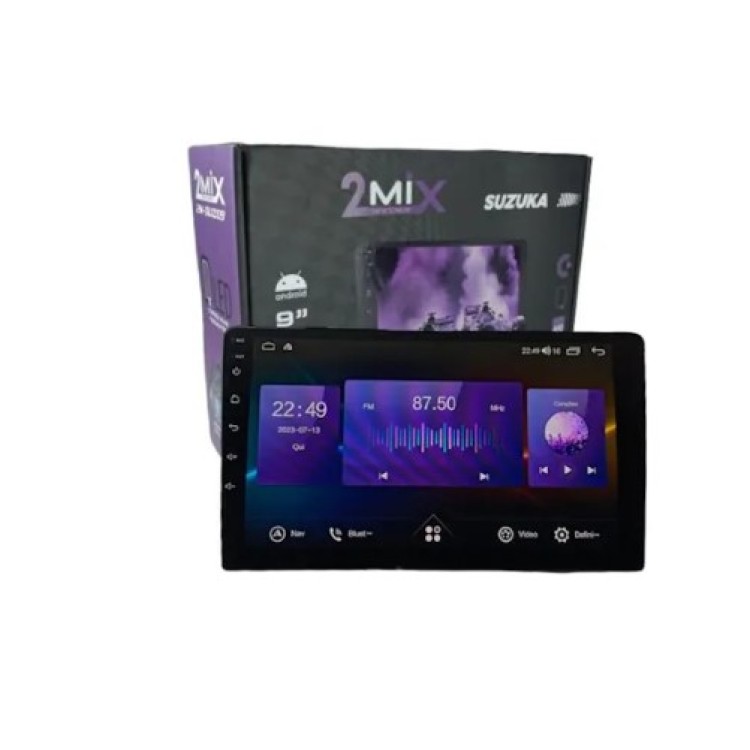 Central multimidia android 2 din 9" 2 mix q led monaco car play 2gb 64gb