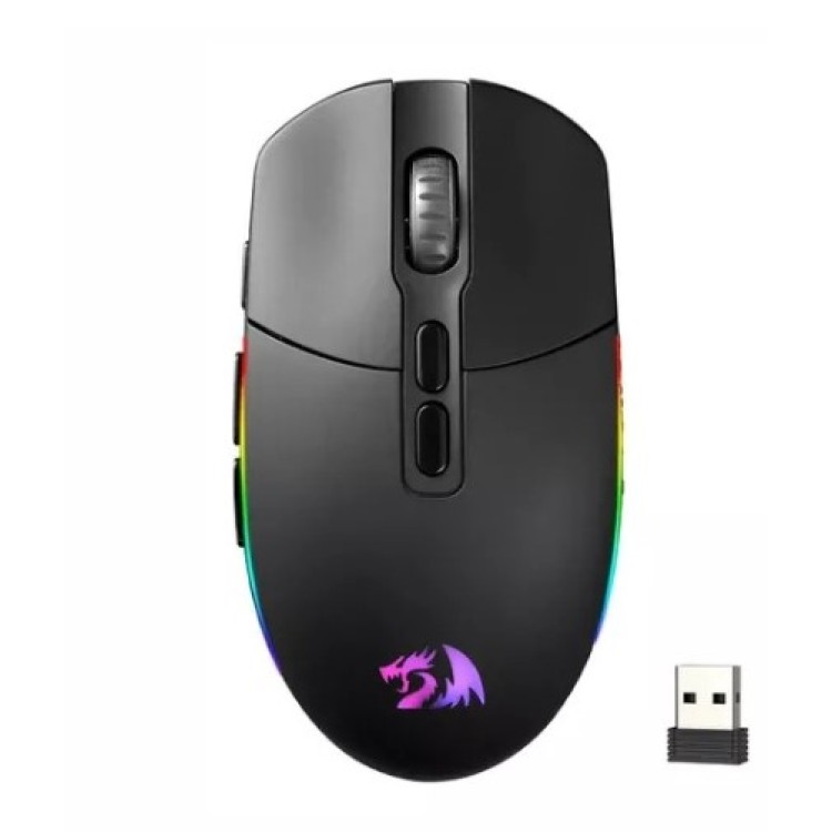 Mouse Redragon Invader Pro M719rgb sem fio preto