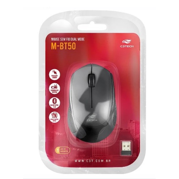 MOUSE S/FIO BT+RC/NANO M-BT50BK C3T