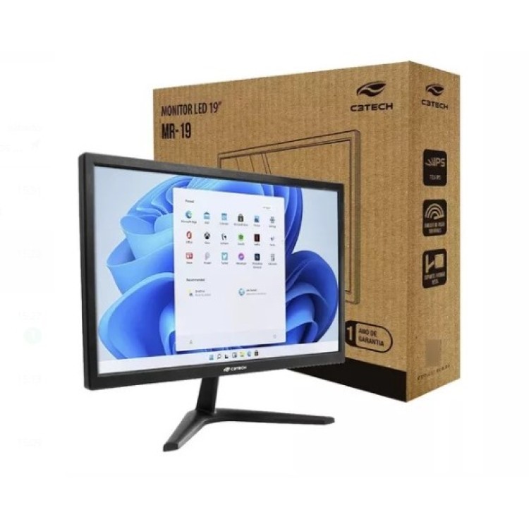 Monitor 19 Polegadas Hd Led Hdmi Vga C3tech Mr-19