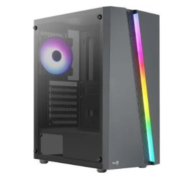 gabinete gamer aerocool blade rgb lateral vidro