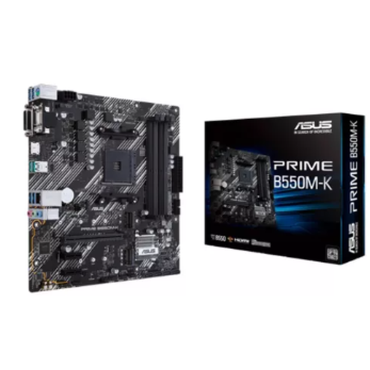 PLACA MAE AM4 ASUS B550M-K PRIME COM 4 SLOT MEMORIA