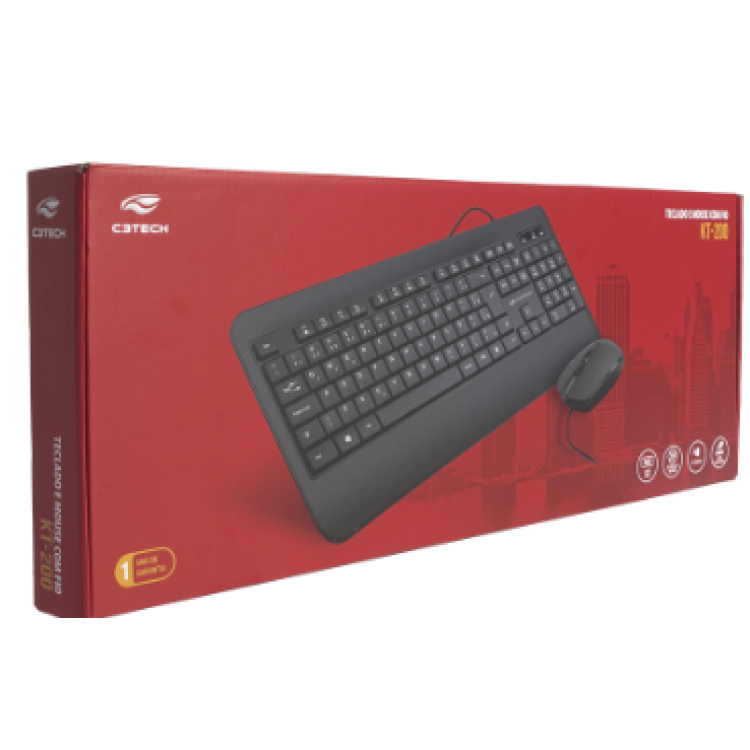 KIT TECLADO + MOUSE USB KT-200BT