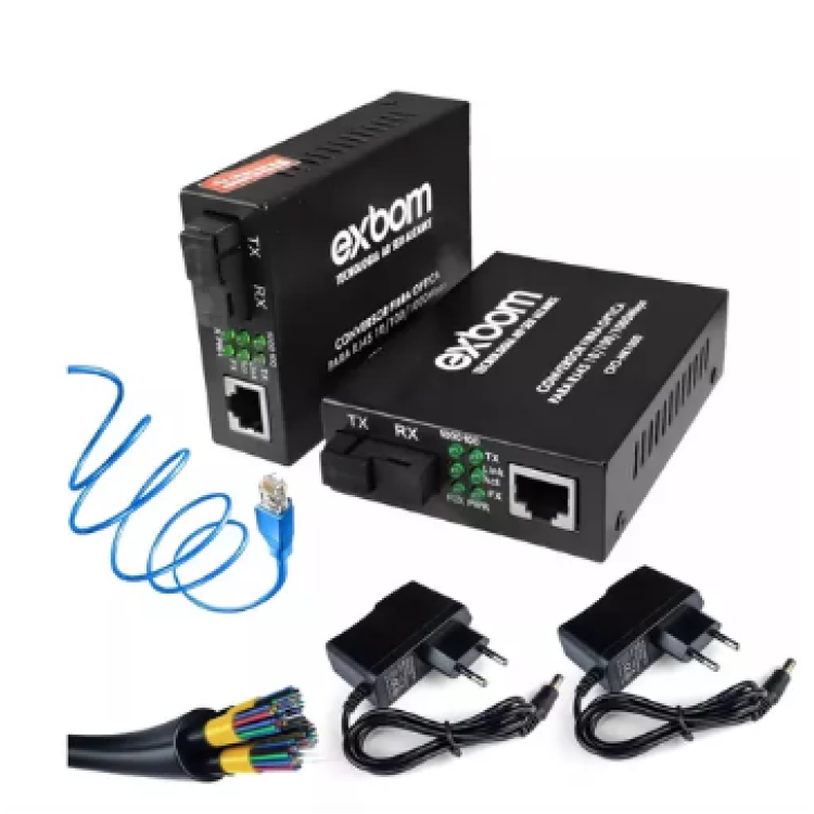 EXTENSOR CONVERSOR FIBRA OPTICA SC MONOMODO PARA ETHERNET GIGABYTE