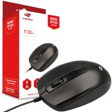 Mouse C3Tech, USB, 1000 DPI, Preto - MS-30BK