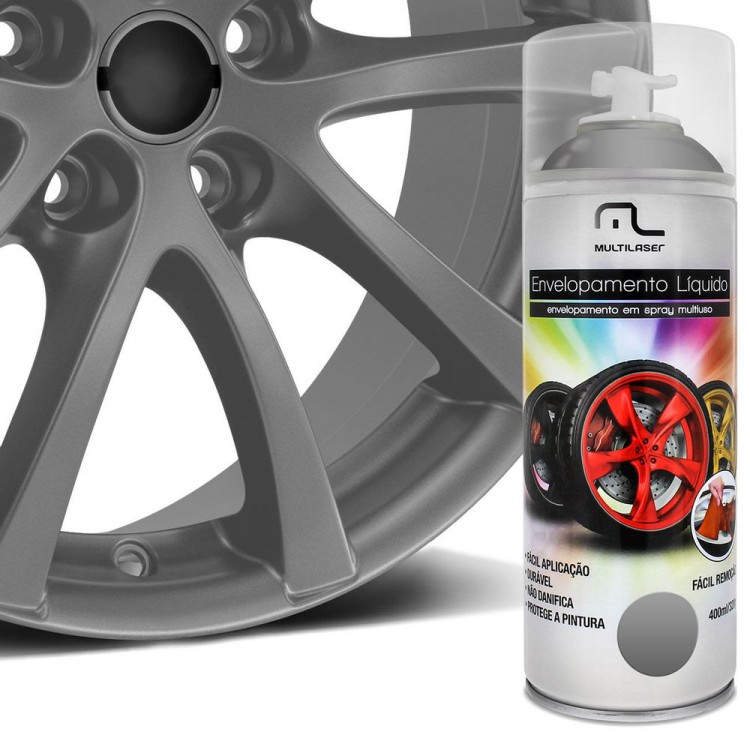 Spray Envelopamento Liquido Prata 400ml Multilaser