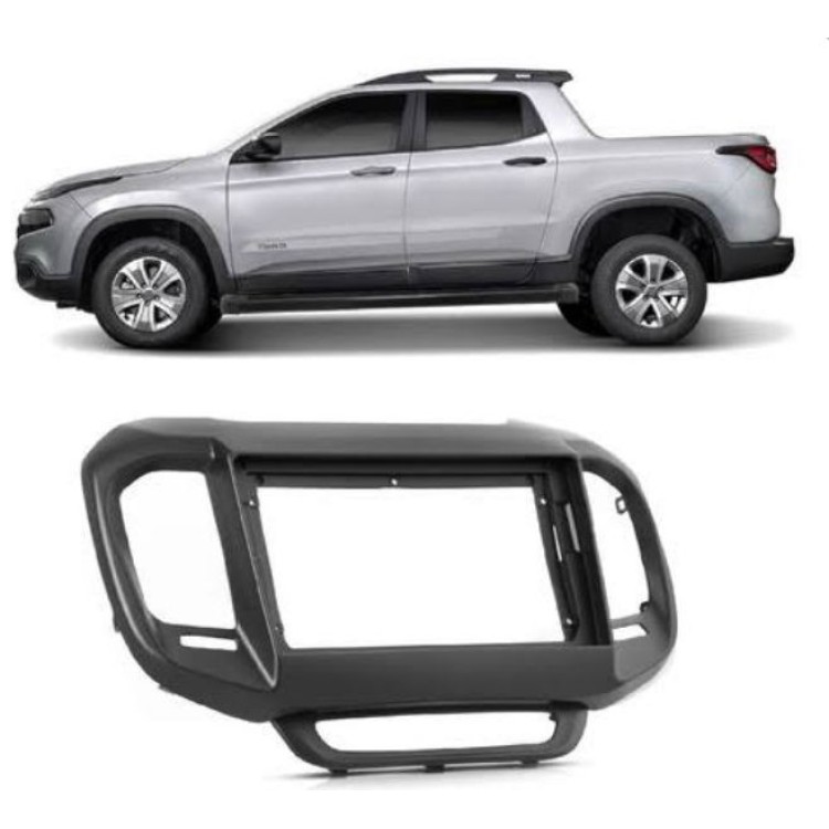 Moldura 9´´ Fiat Toro 2022- Preto Fosco