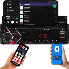 Rádio MP3 Player Som Automotivo 3010F 2024 Suporte de Celular Bluetooth USB Universal 1 Din Auxiliar