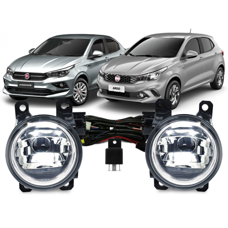 Kit Farol De Milha Completo Fiat Argo Cronos 2017-2020