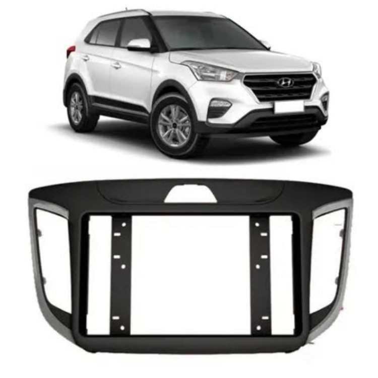 Moldura 9´´ Hyundai Creta 14/21 Preta