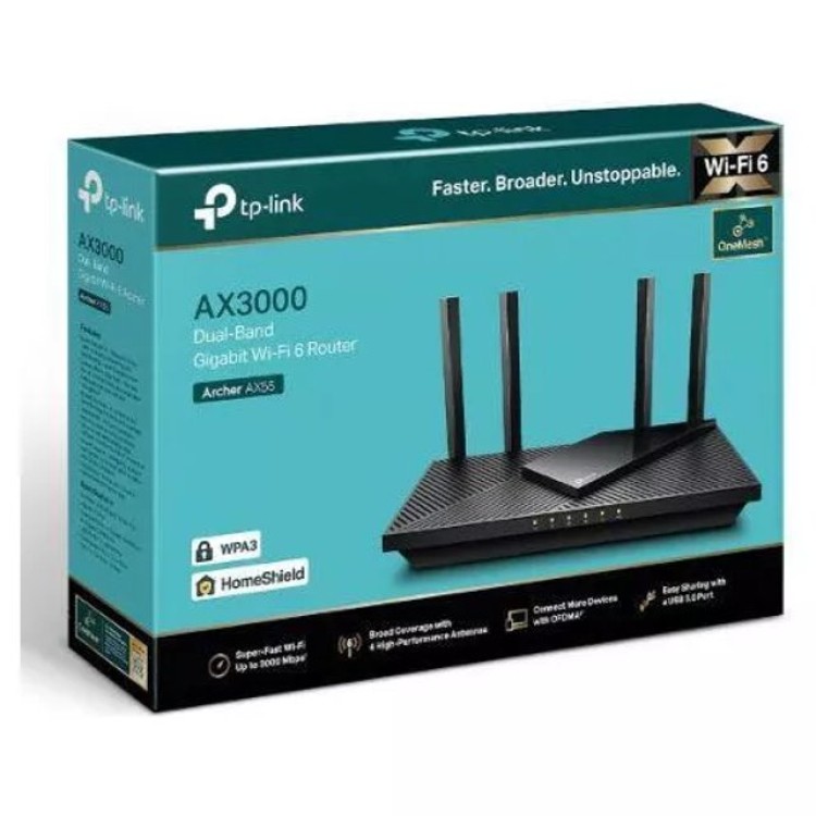 Roteador Wi-fi 6 Gigabit Aginet Tp-link Ex511 Ax3000 Mesh