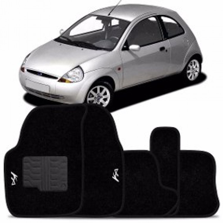 Jogo de Tapetes Ford Ka Preto 96/08