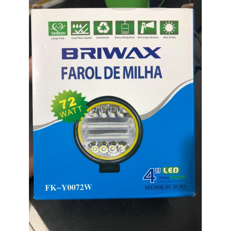 Farol Auxiliar De Led Milha 72 watt Led  09-36V