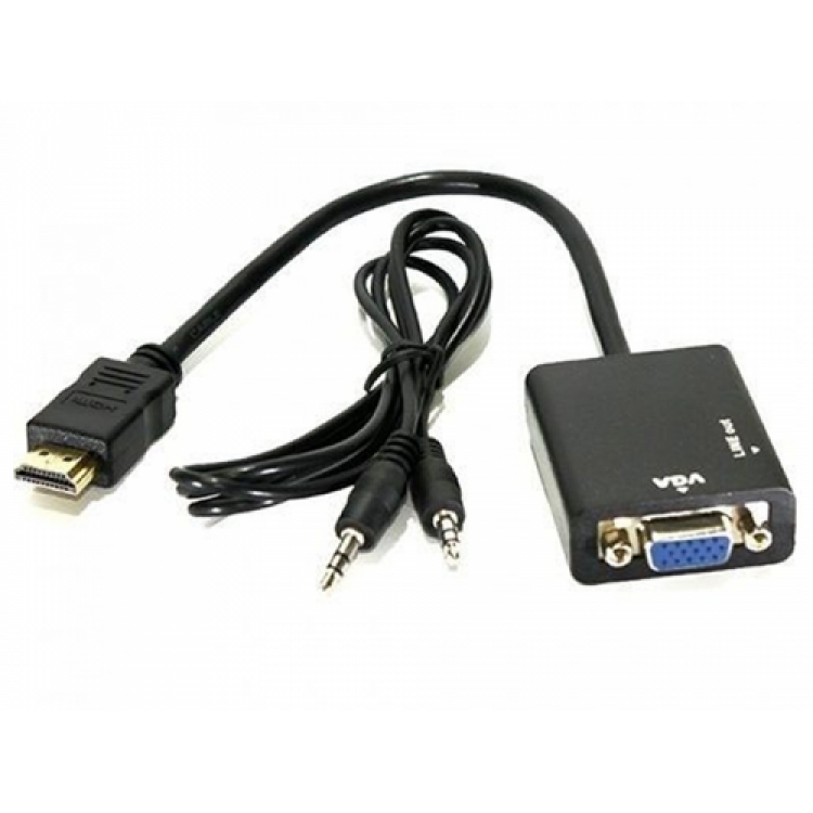 Cabo Adaptador Hdmi P/vga E Hd Audio Conversor Lelong 