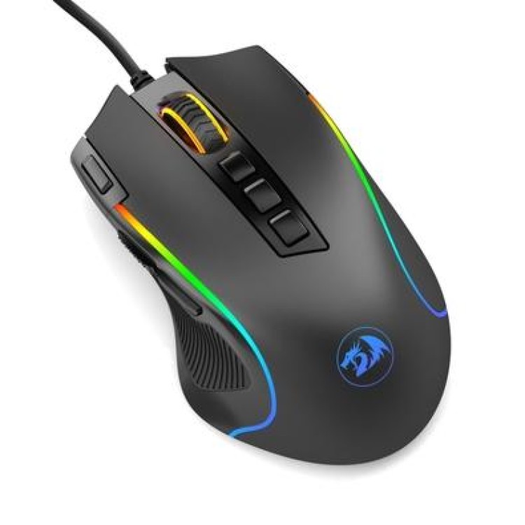 Mouse Gamer Redragon Predator, Chroma RGB, 8000DPI, 9 Botões, Preto - M612