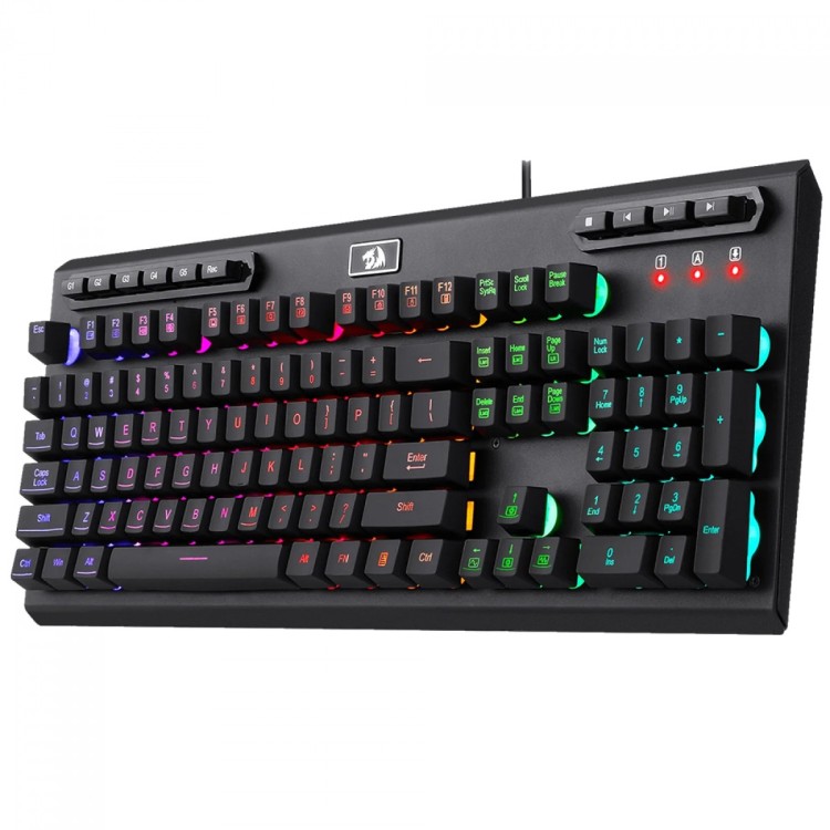 Teclado Gamer Redragon Aditya, RGB, Membrana, ABNT2, Full-Size, Preto, K513-RGB PT