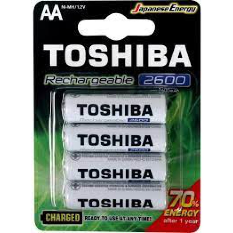 Pilha Recarregável AA 1,2V 2600mAh TNH6GAE TOSHIBA